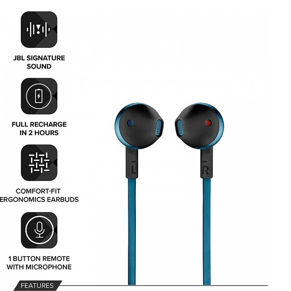 Buy Online JBL Tune 205 BT Inear headphones Bluetooth Headset Blue in